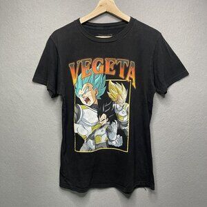 Dragon Ball Super Vegeta Graphic T-Shirt Black S Anime Tee